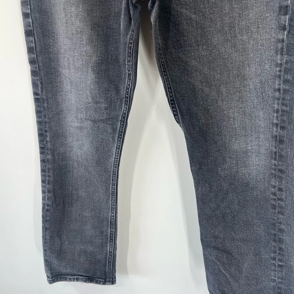 AGOLDE Riley High Rise Straight Leg Crop Jeans in Panoramic Button Fly